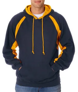 1262 Badger Adult Hook Hooded Blended Fleece Navy/ Gold