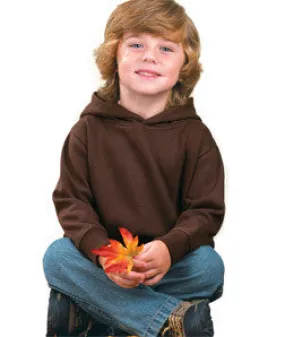 3326 Rabbit Skins Toddler Hooded Sweatshirt with Pockets Brown