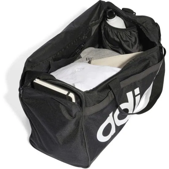 ADIDAS ESSENTIALS LINEAR BLACK DUFFLE BAG (MEDIUM)