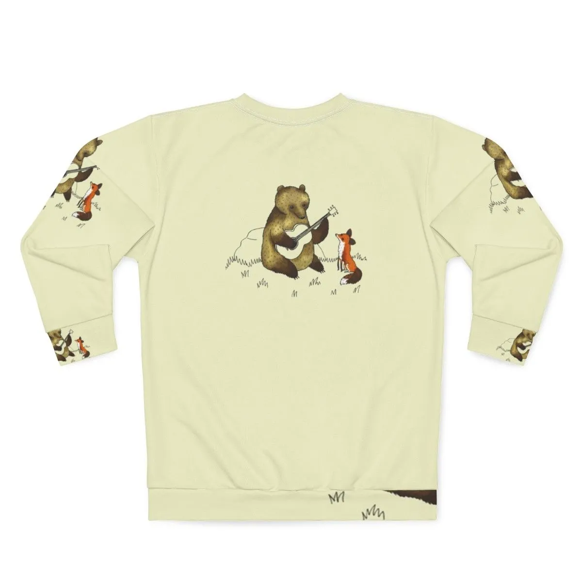 Adorable Bear and Fox Sweatshirt - Stylish Wildlife Clothing