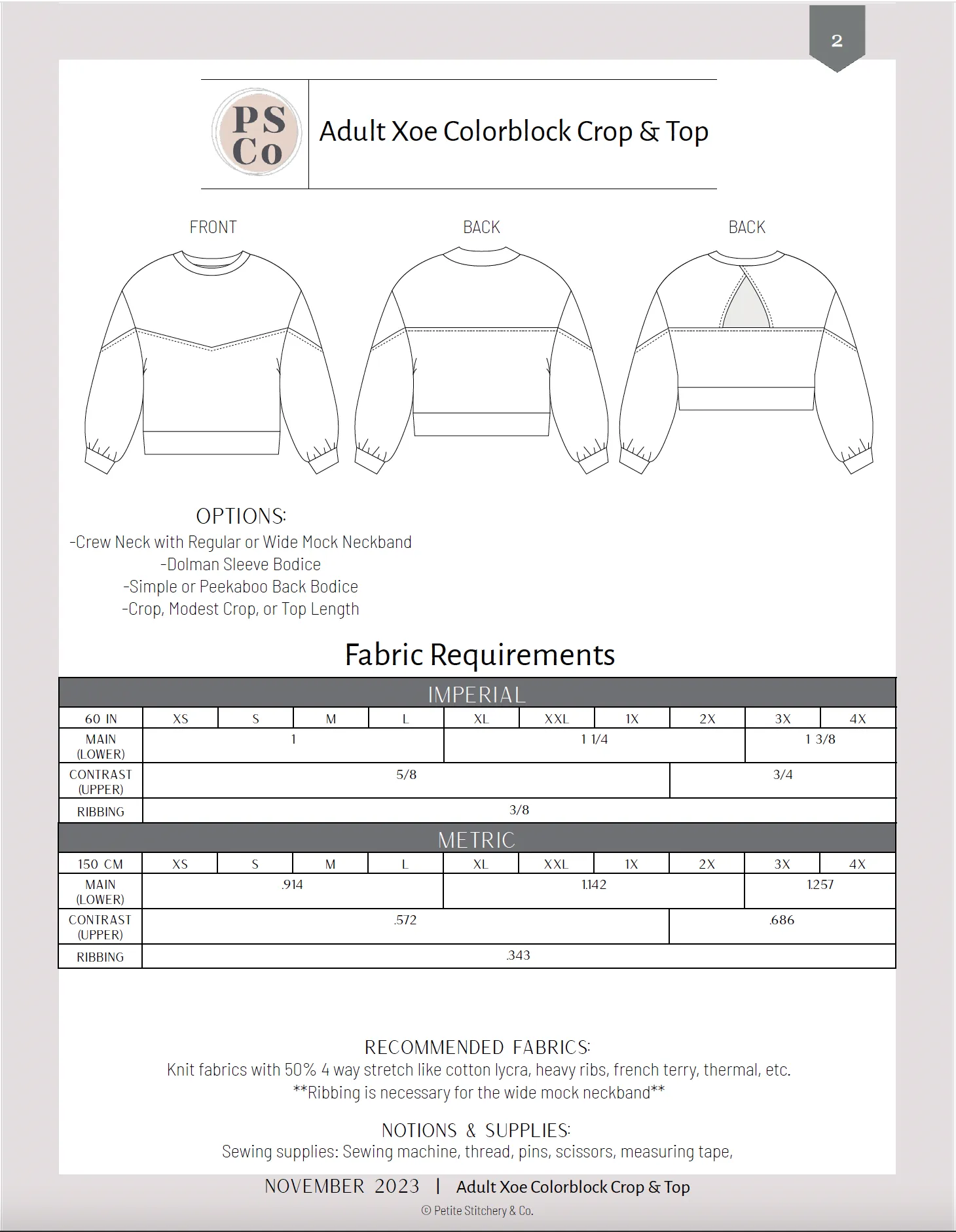 Adult Xoe Colorblock Crop & Top