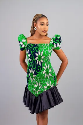 African Print Temi Smoky Dress | Amazin Apparels