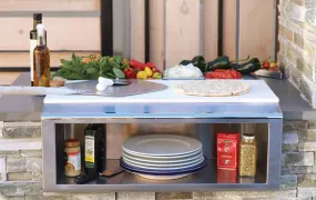 Alfresco APS-30P Plating and Garnish Center with Food Pans, 30-Inch