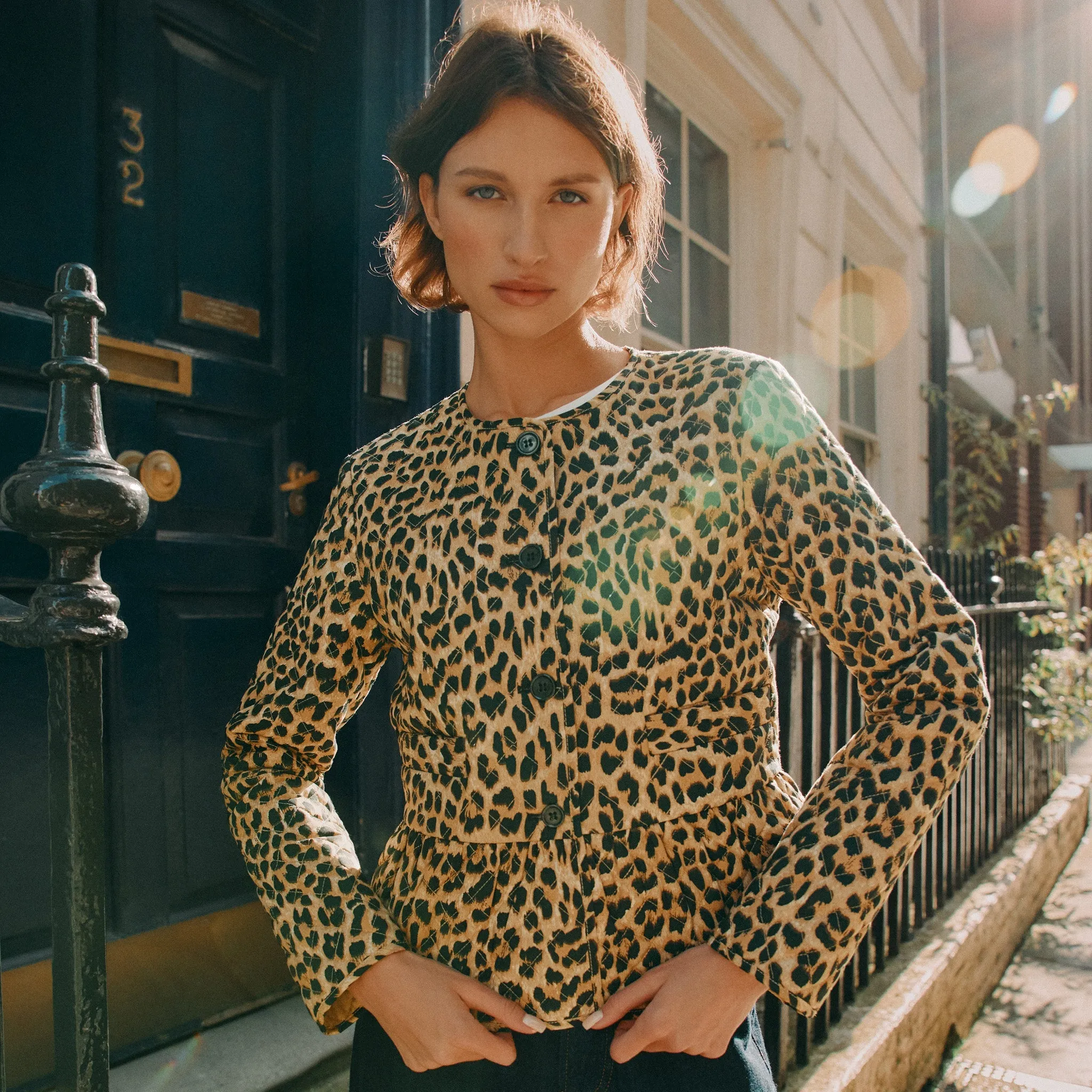 Animal Print Quilted Jacket