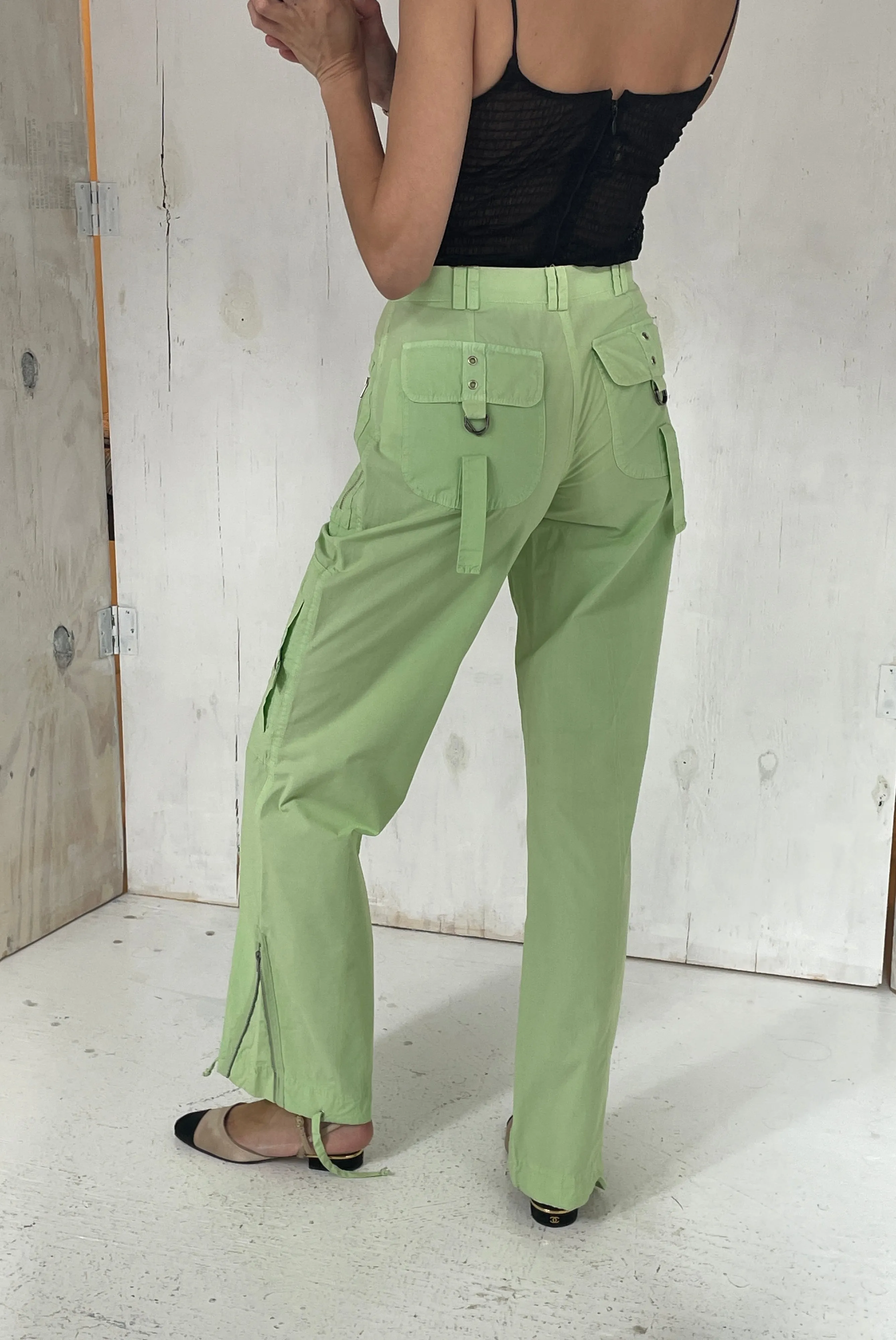“Anyway Be” Lime Zipper Cargo
