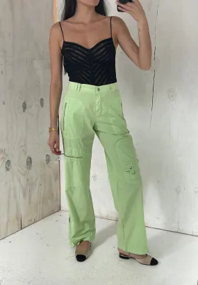 “Anyway Be” Lime Zipper Cargo