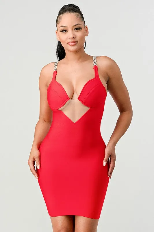 ATHINA HOLIDAY SEXY BANDAGE DRESS