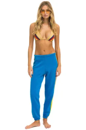 Aviator Nation 5 Stripe Sweatpants in Ocean // USA
