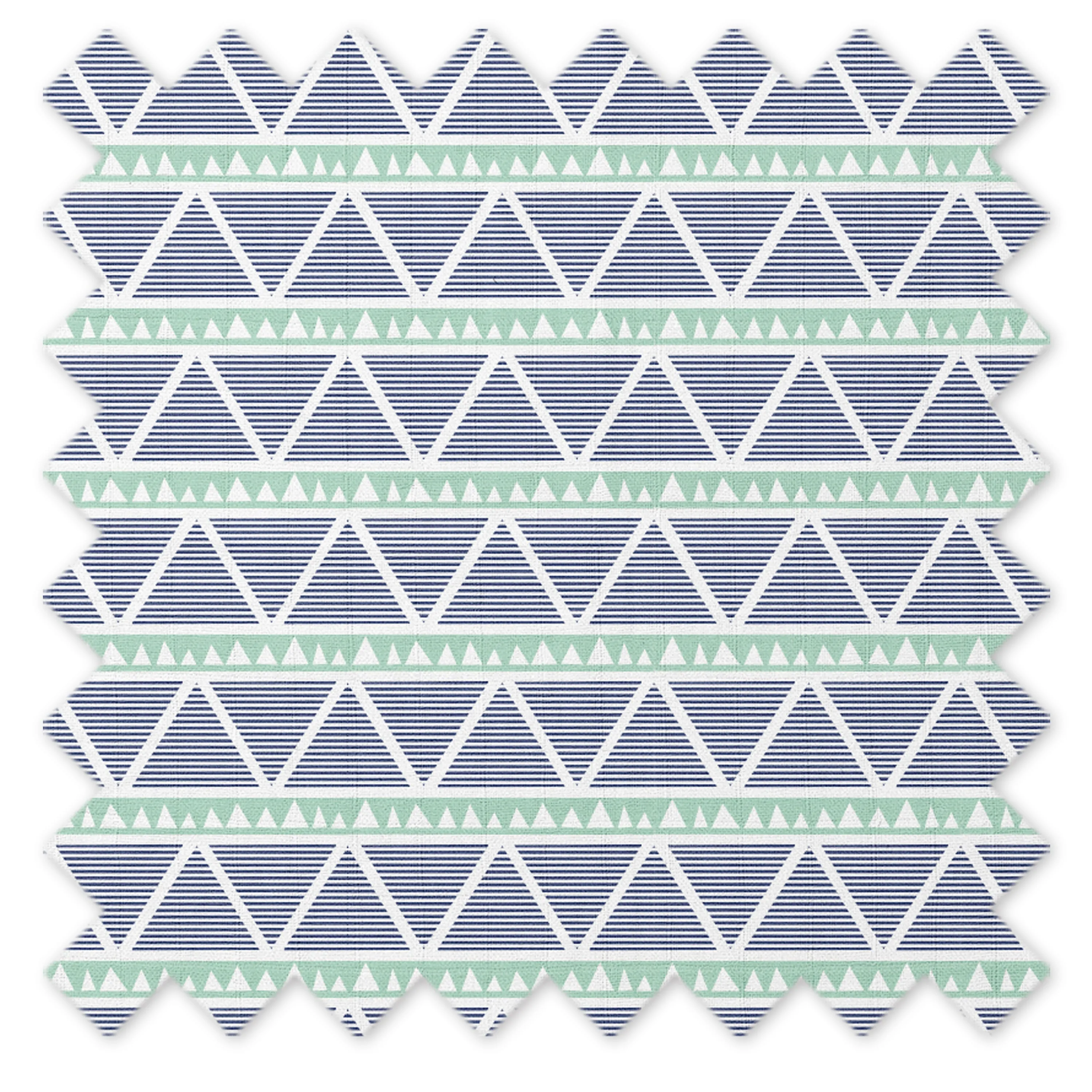 Bacati - Emma Large Triangles Mint/Navy Blue Muslin Nursing Scarf