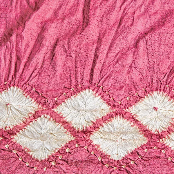 BANDHNI Tie Dye Tassar Silk Scarf