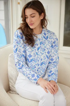 Batik Print Reversible Button Front Jacket