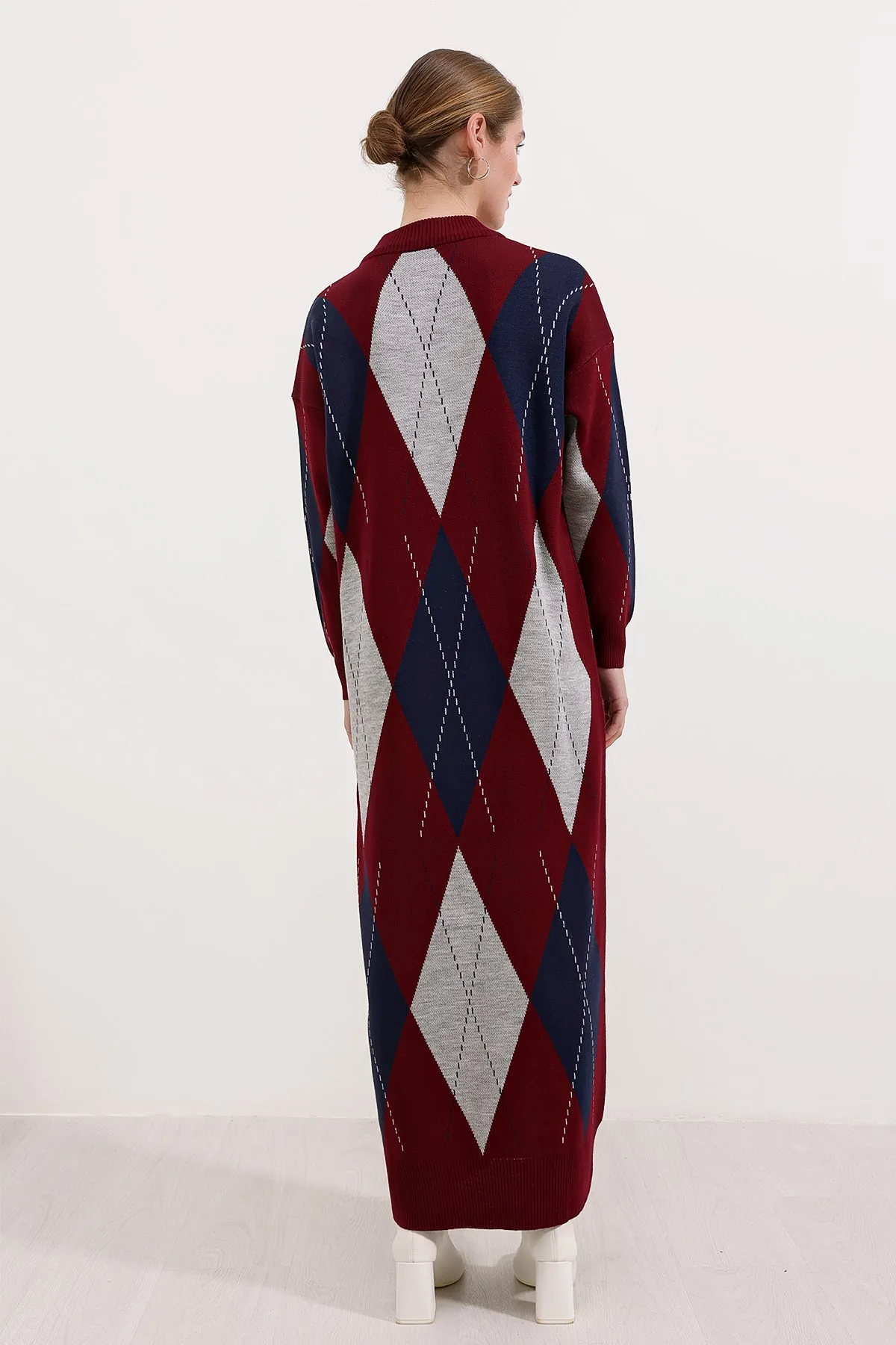BGD Women Knit Dress - Dark Red - Avondale