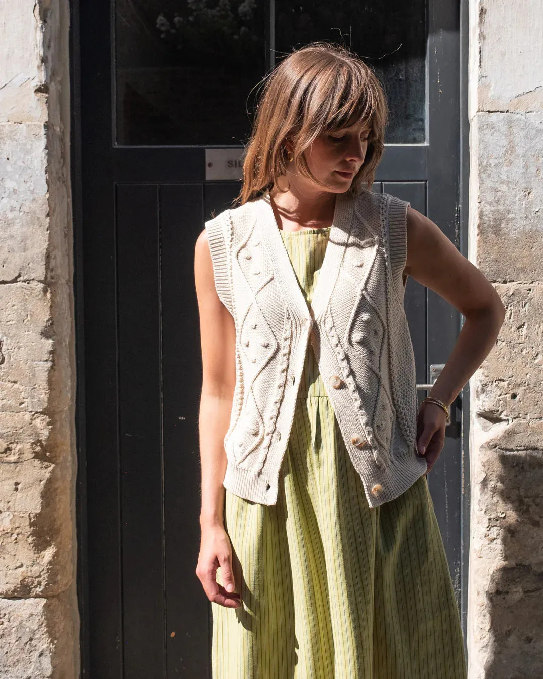 Bibico - Lora Knitted Vest - Cream
