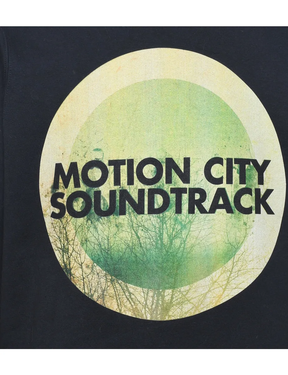Black Motion City Sound Track Printed Sweatshirt - M