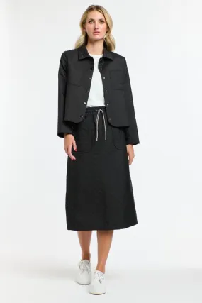 Black Quilted Jacket By 365 Days