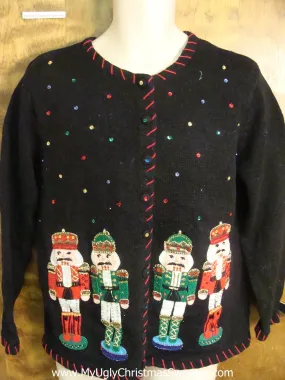 Bling Sequins Nutcracker Ugly Xmas Sweater
