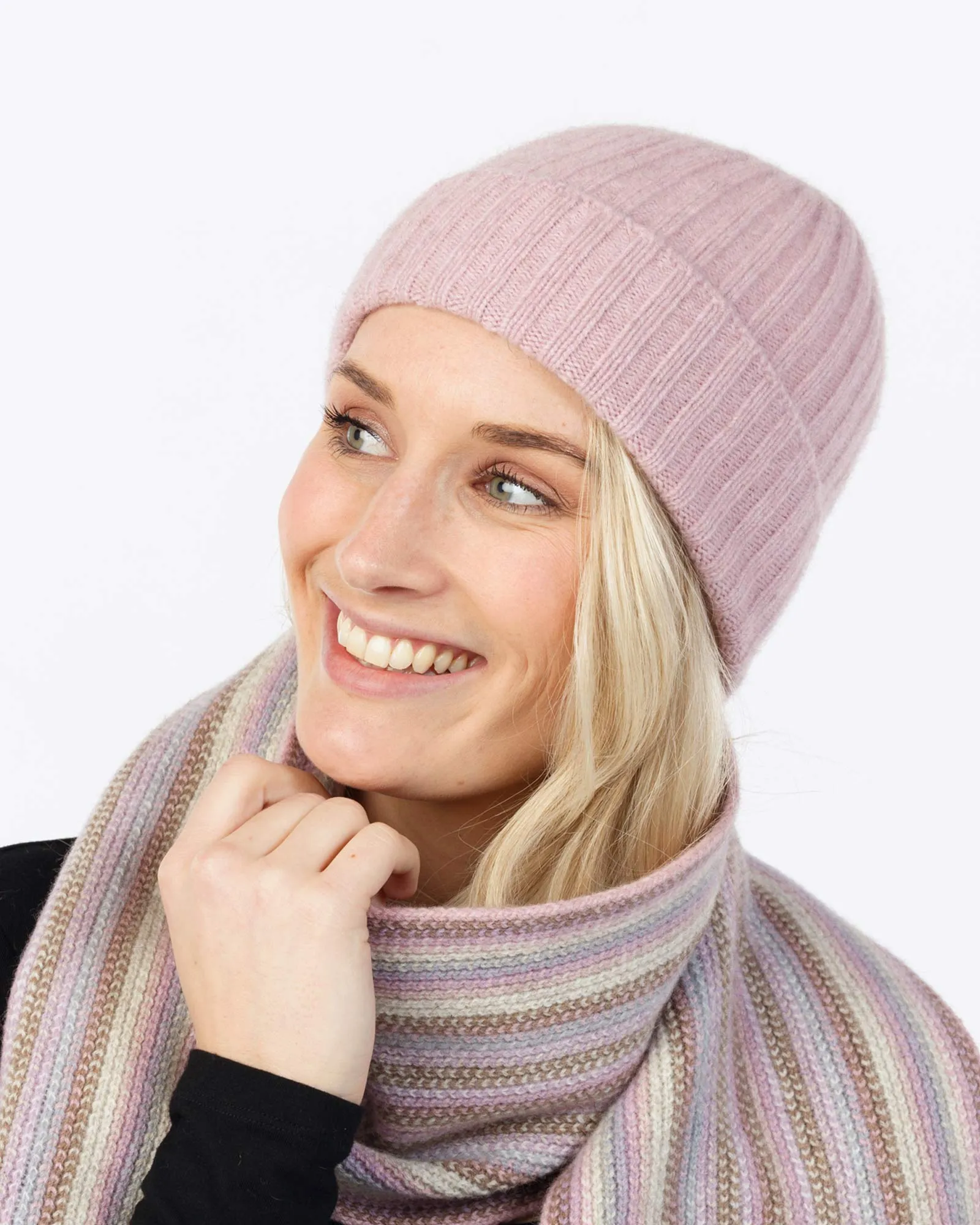 Blossom Pink Rib Ladies Beanie - NX480