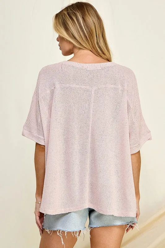 Blush Knit Top