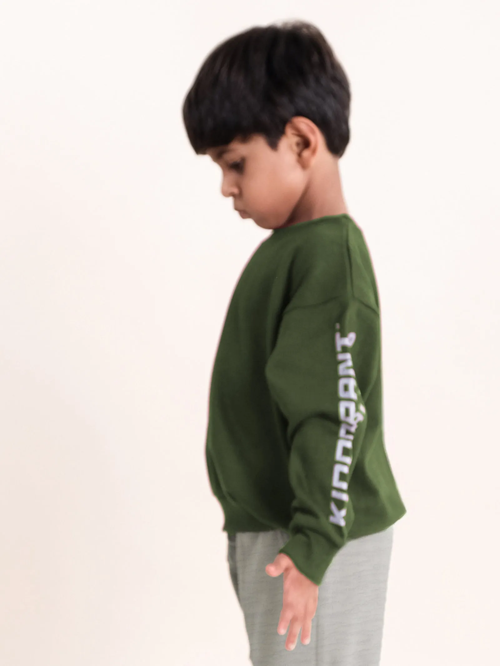 Boys Fleece Kiddopanti Printed Round Neck Sweatshirt