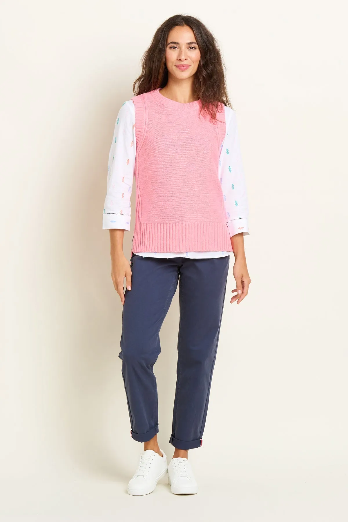 Brakeburn Bblknt0011300 PINK DIP HEM KNITTED VEST
