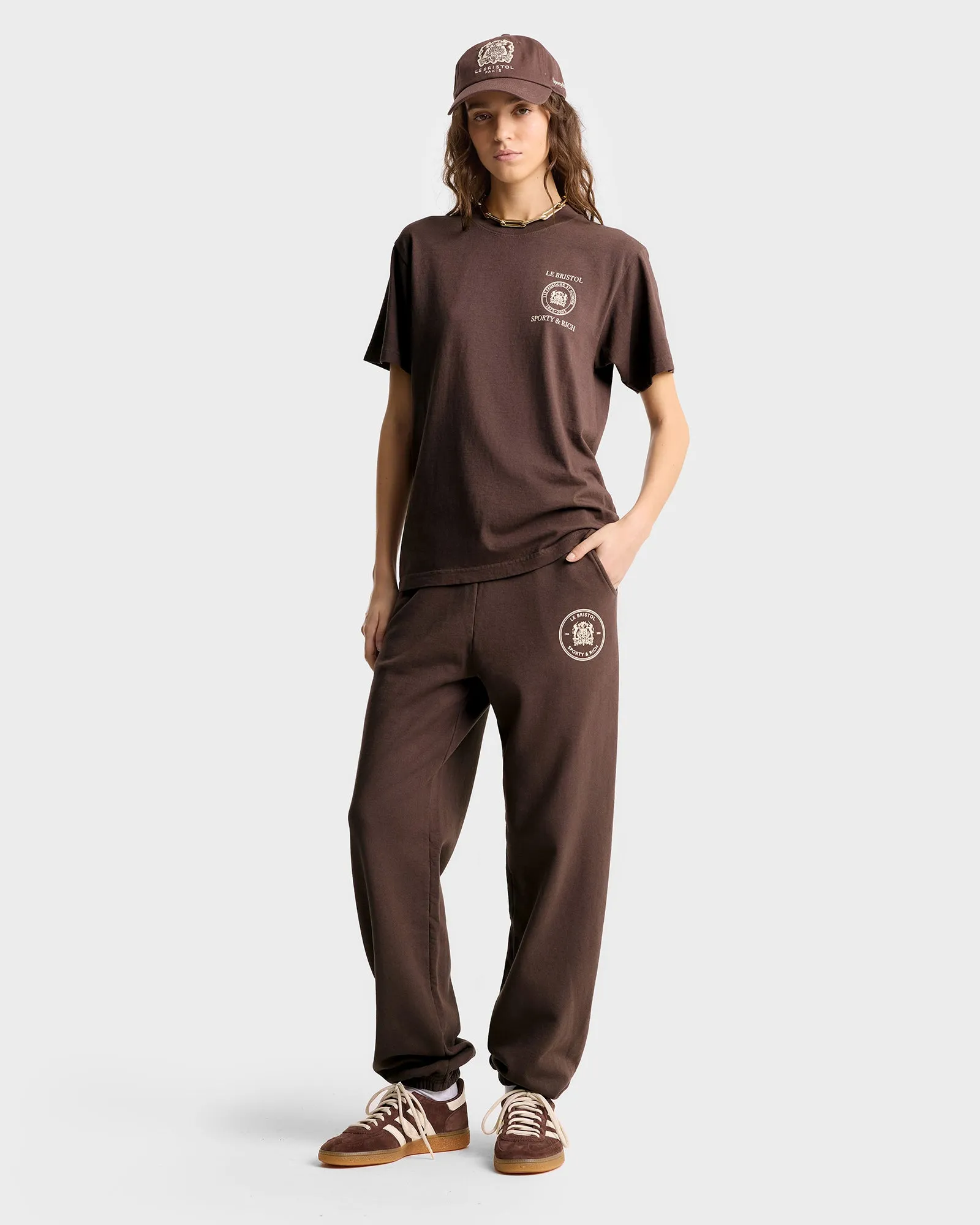 Bristol Crest 100th Sweatpant - Chocolate/Cream
