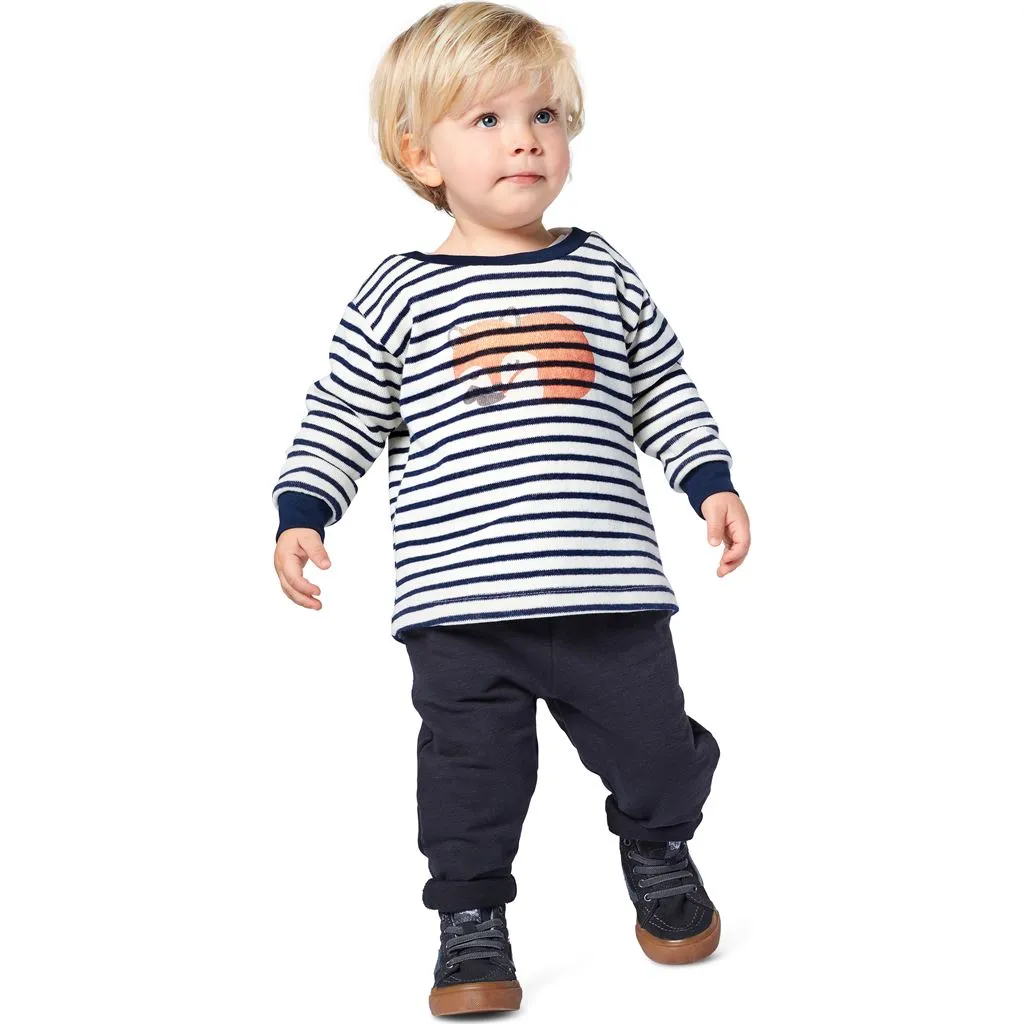 Burda Style Pattern 9273 Babies' Top and Dress with Round Neckline and Rib Knit Bands B9273