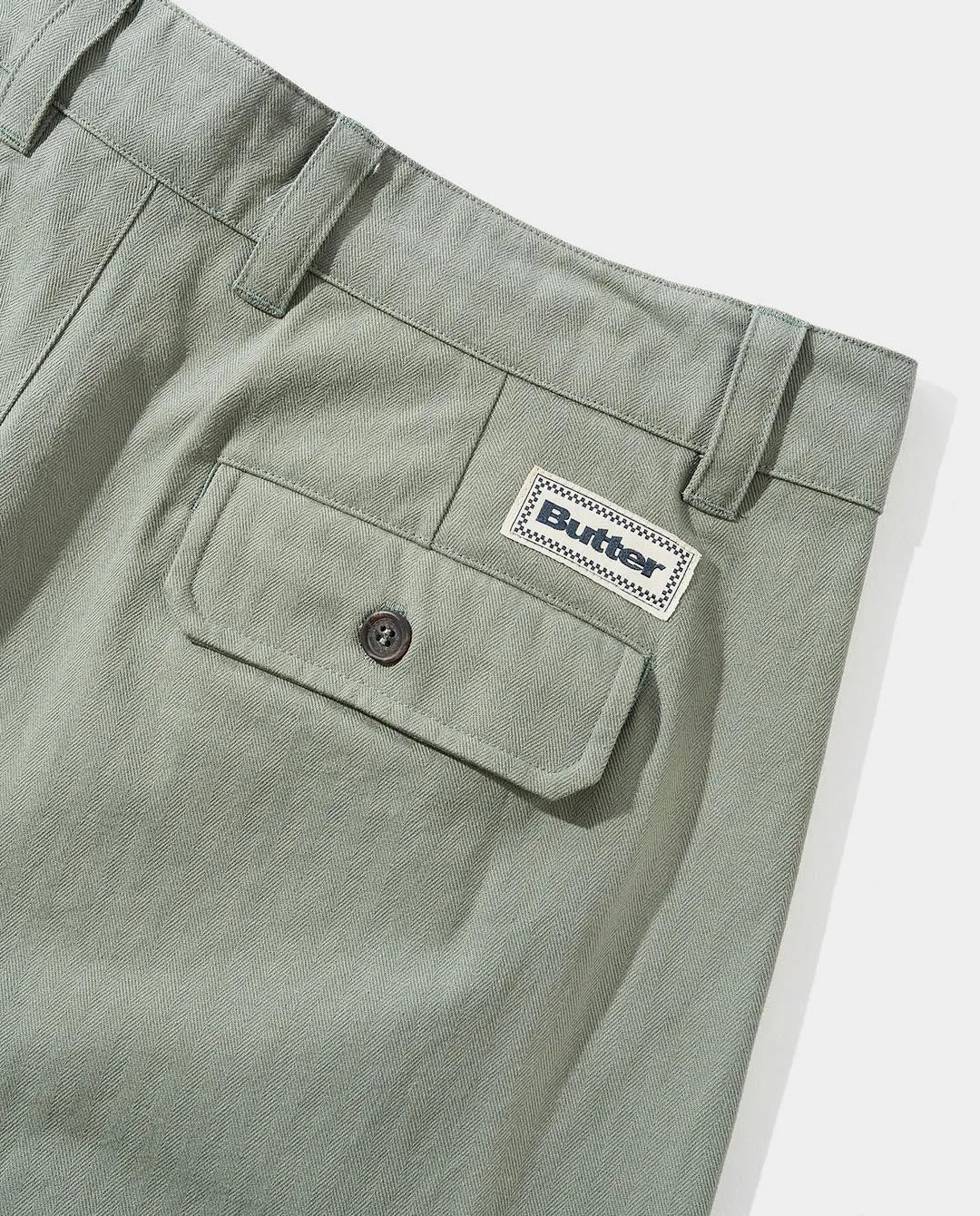 Butter Goods - Pleated Trousers - Moss