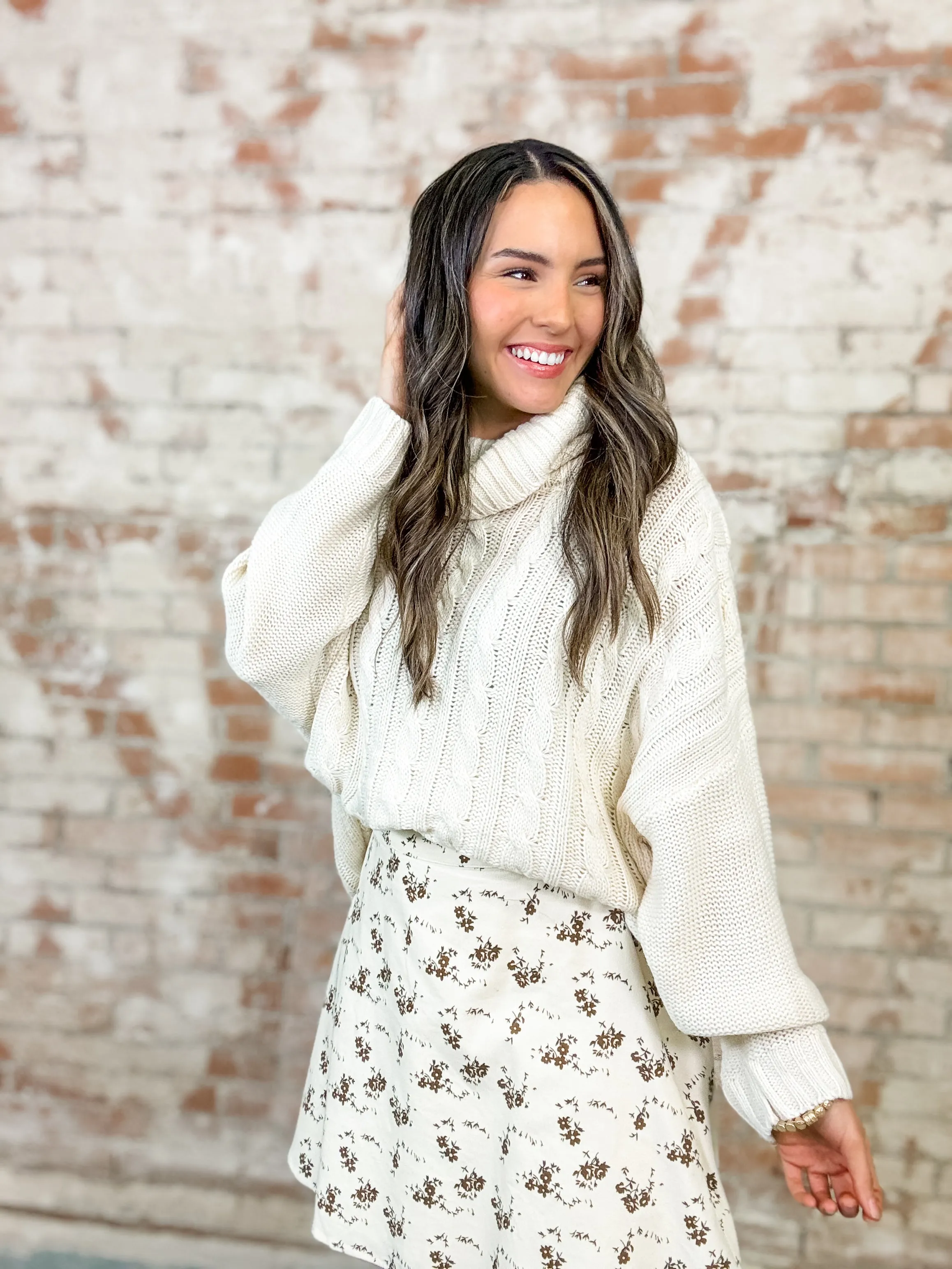 Carey Chenille Cable Sweater - FINAL SALE