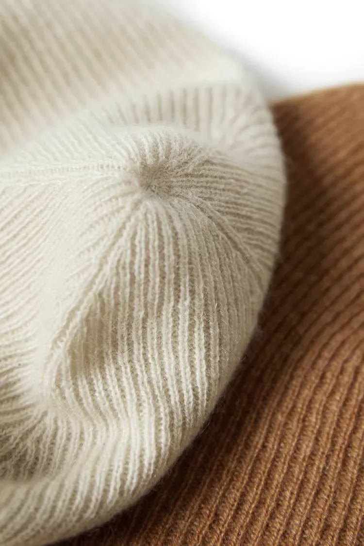 Cashmere Crochet Slouchy Beanie