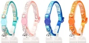 CAT COLLAR RETRO AQUARES NYLON