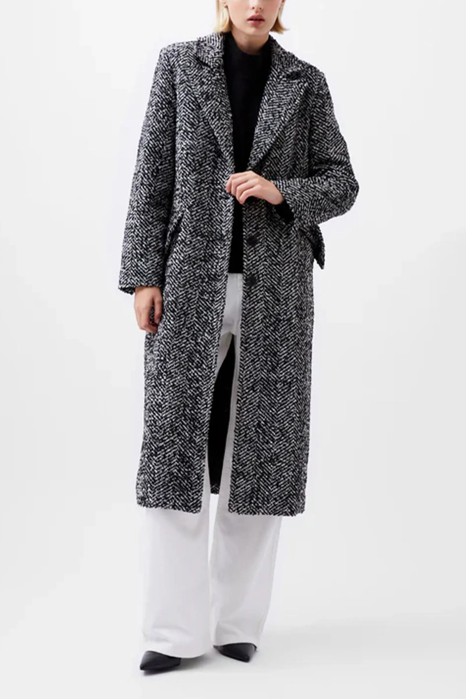 Chantelle Herringbone Coat