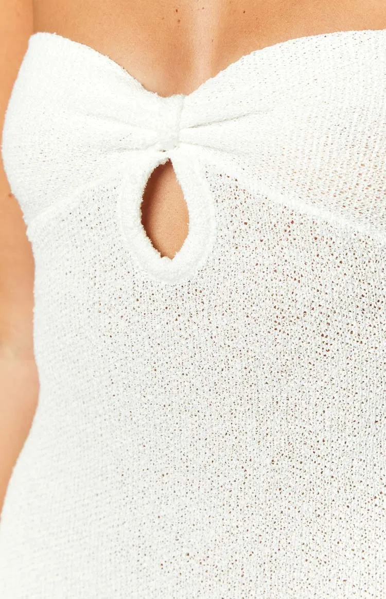 Ciela White Knit Mini Dress