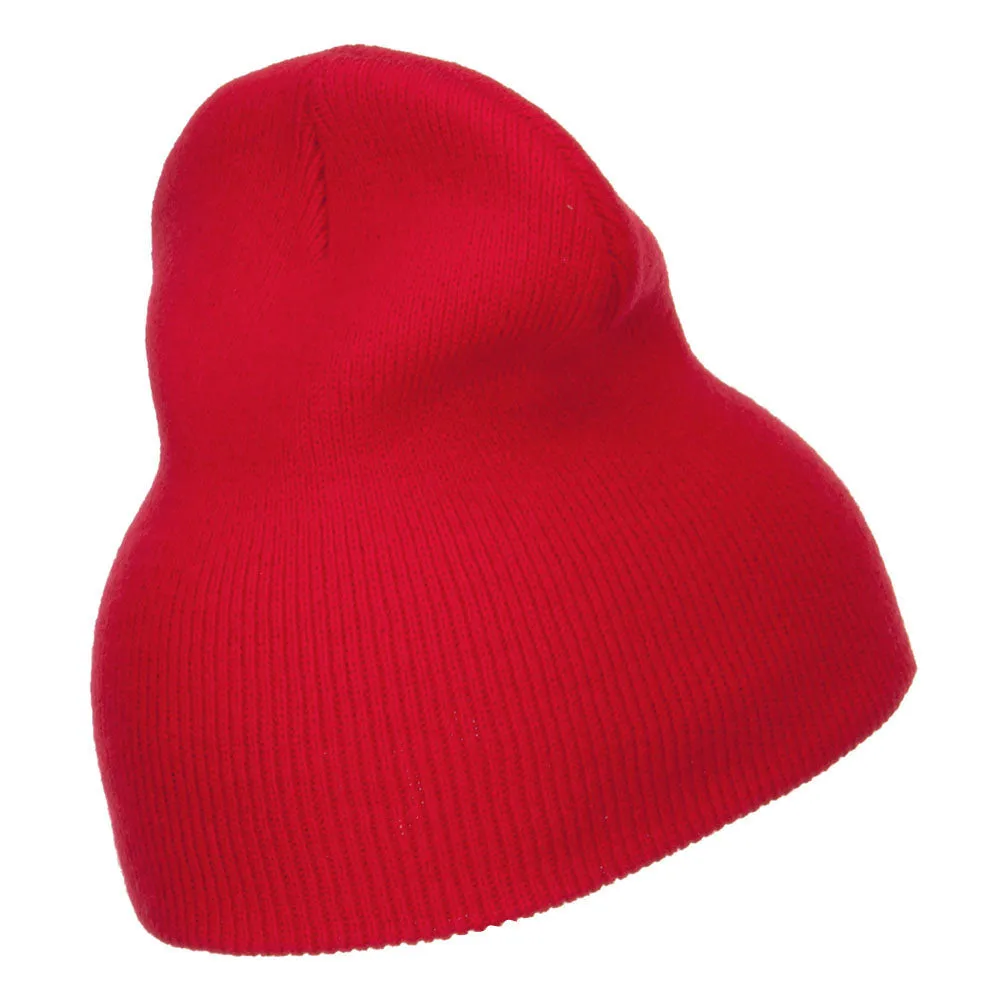 Circle Mario Embroidered Short Beanie