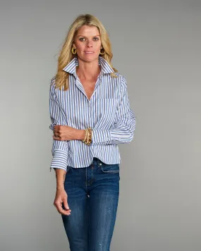 Claridge   King - The Crop in Blue on Blue Stripe: Blue / L