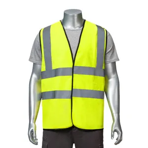 Class 2 3.8oz. Knitted Double Band Reflective Safety Loop & Hook Vest
