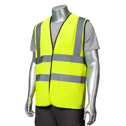 Class 2 3.8oz. Knitted Double Band Reflective Safety Loop & Hook Vest