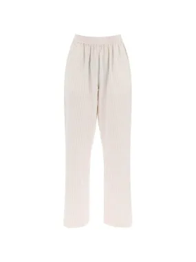 Claudia Striped Organic Cotton Trousers