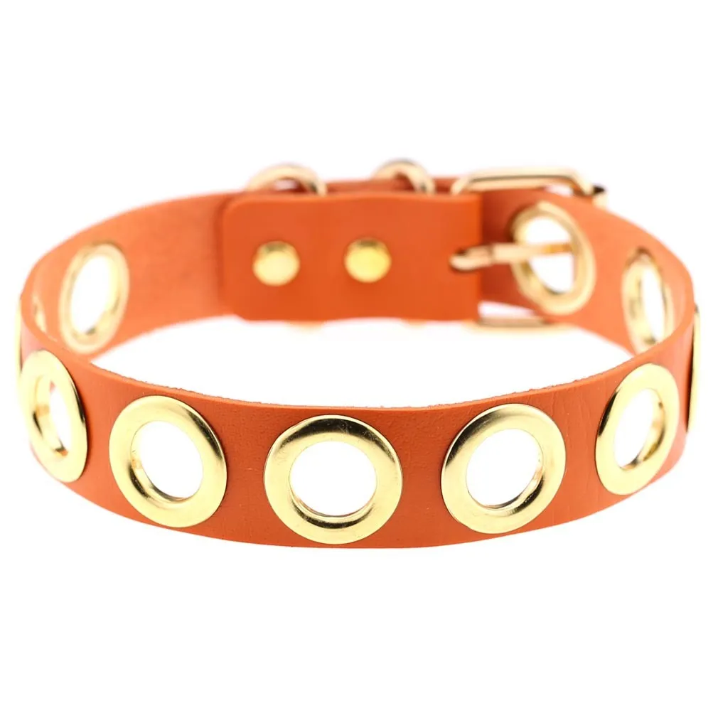 Collar European  American Simple Personality Black Leather Collar