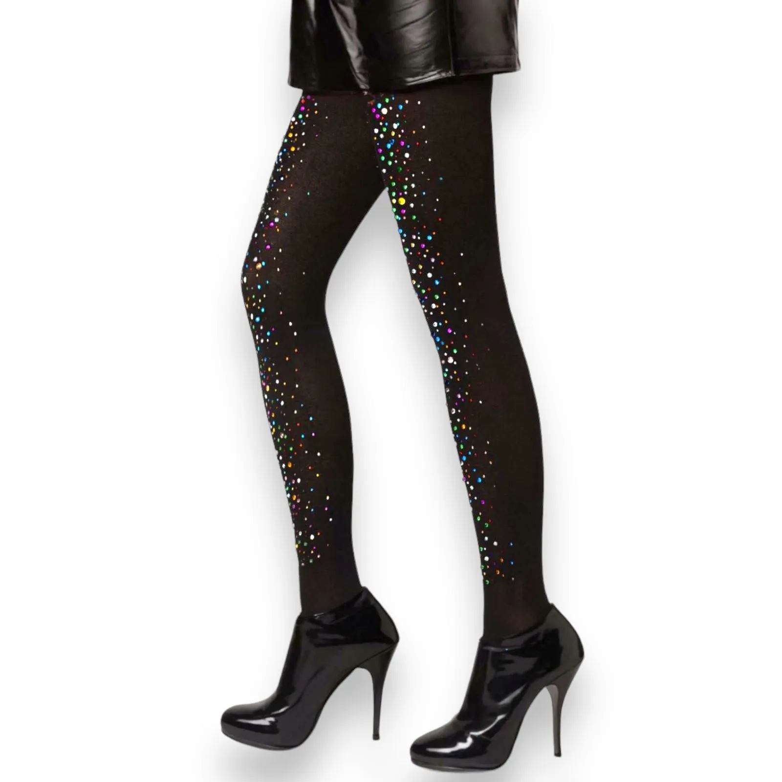 Colorful Bling Rhinestone Tights