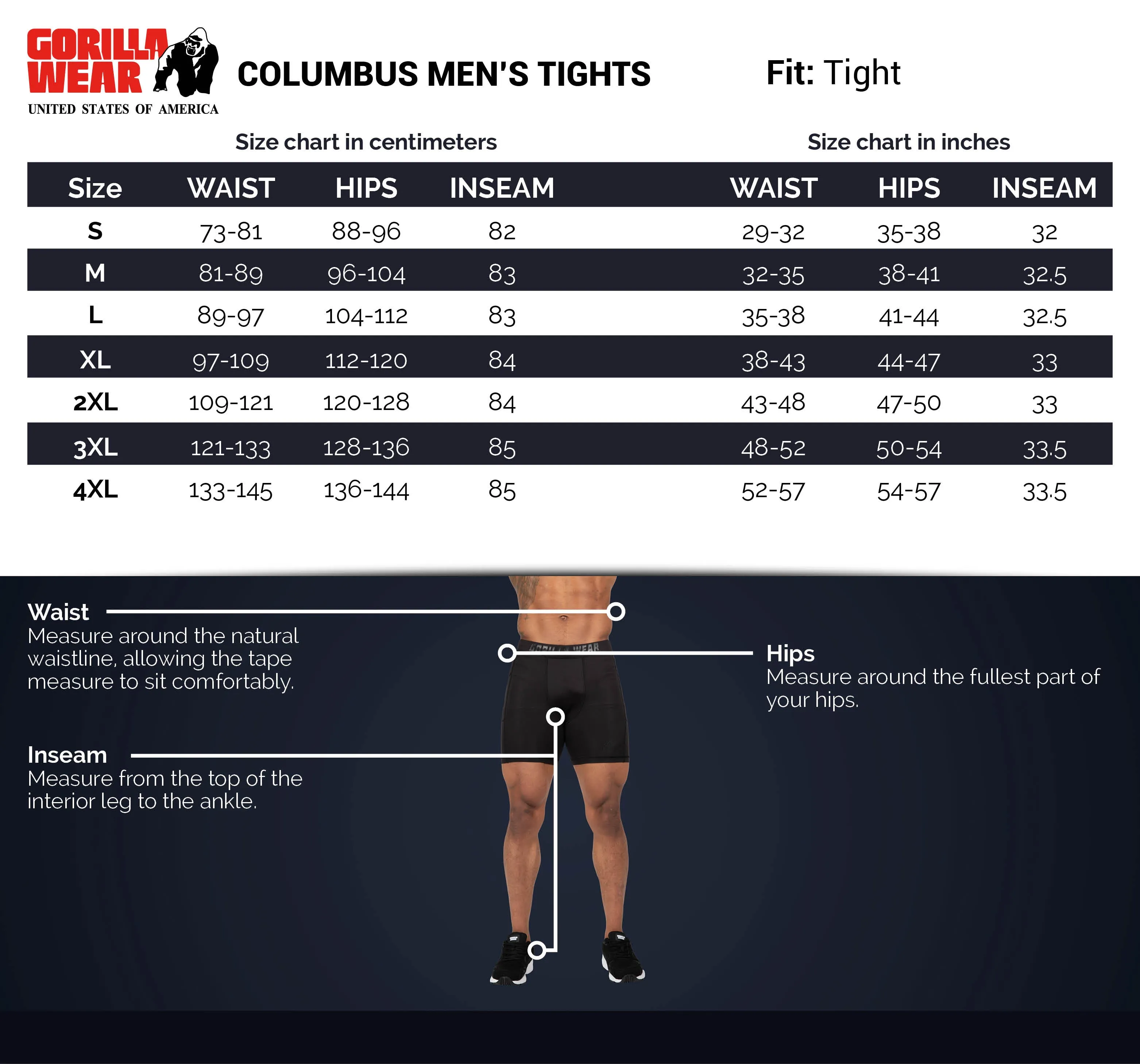 Columbus Men's Tights - Black