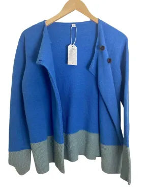 Cool Summer Blue Double Button Cardigan