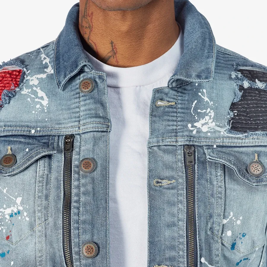 COPPER RIVET Quilted Denim Jacket
