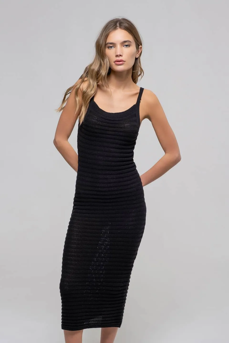 CROCHET CAMI MIDI DRESS