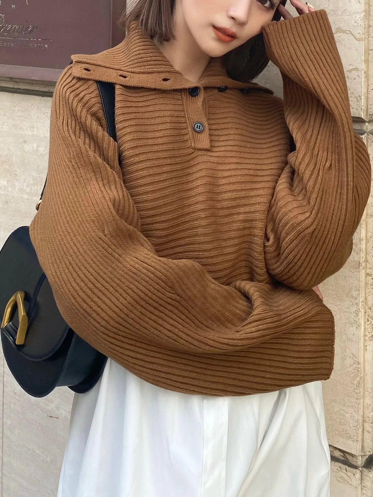 Cropped knit layered dress