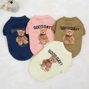 Cute Bear Pullover for Dogs & Cats – Warm Winter Pet Sweatshirt