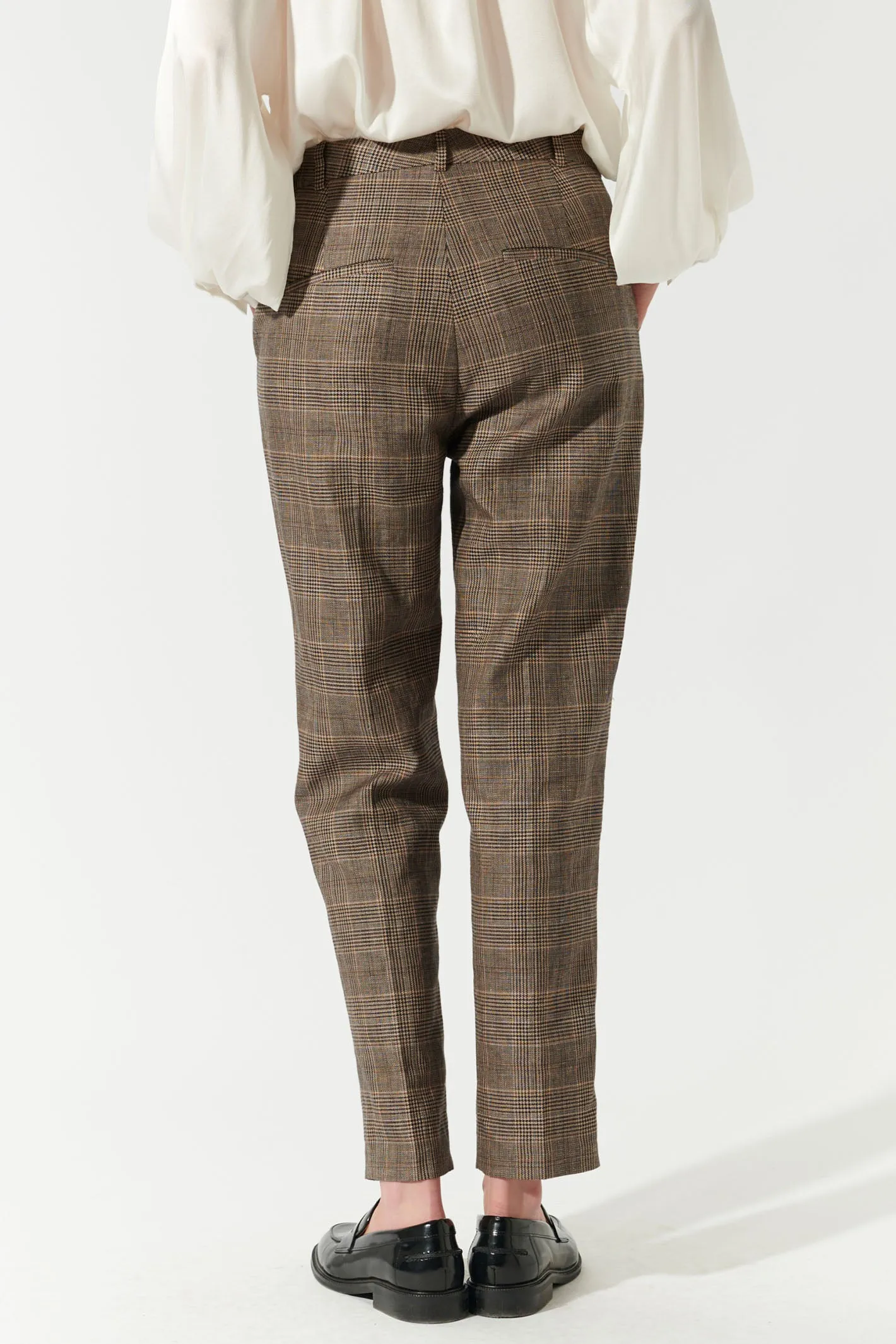 Dea Kudibal Arieldea Cropped Trousers Brown Spring Check 1391024 5819