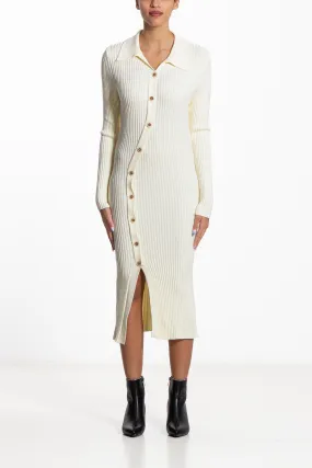 DETAILED KNIT SHIRT DRESS