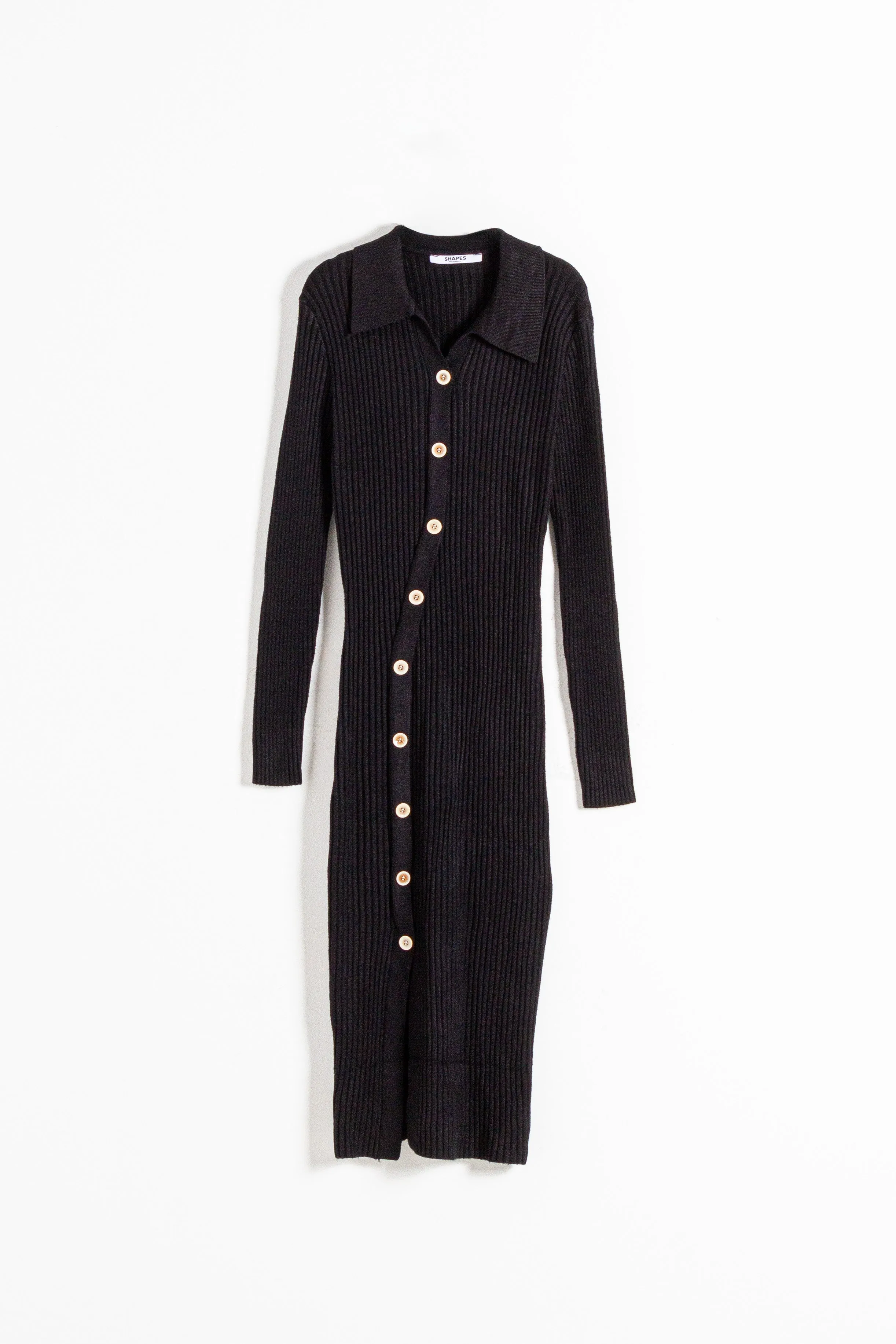 DETAILED KNIT SHIRT DRESS