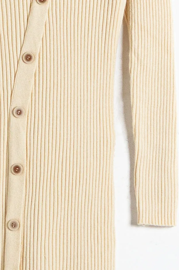 DETAILED KNIT SHIRT DRESS