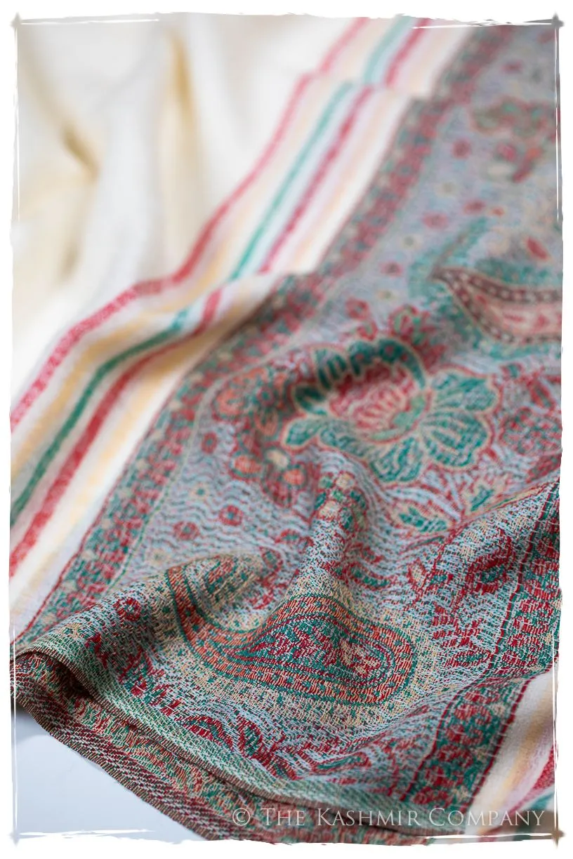 Donatella Frontière Ivory Kashmir Wool Scarf